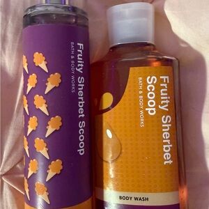 Bath & Body Works Fruity Sherbet Scoop Body Wash - Purple and Orange